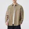 Ropa para Hombre Fengshe / Nueva Camisa Casual Holgada de Manga Larga Estilo Retro Japonés para Primavera y Otoño Chaqueta de Trabajo Americana