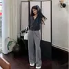 Nuevos pantalones de chándal de plátano de otoño, de cintura alta, pantalones casuales holgados, pantalones deportivos rectos de pierna ancha, pantalones de mujer de moda