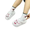 Lindo Gato Kt de Ojos Rojos Lazo Desmontable Decoración para Zapatos Hada Versátil Ins Encanto Lindo para Zapatos