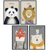 Adhesivos de pared estilo pintura decorativa Animal nórdico caricatura lindo autoadhesivo papel pintado de pared sala de estar dormitorio pintura hermano pipa