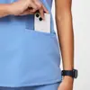 Blusa de Uniforme Elástica de Secado Rápido con Cuello en V y Mangas Cortas para Hombres y Mujeres, Adecuada para Personal de Hospital, Enfermeras, Odontología, Belleza, Quirófano y Ropa de Trabajo para el Cuidado Postparto