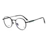Nuevas Monturas de Gafas de Titanio Puro para Mujer, Monturas Redondas Personalizadas, Estilo Universitario Retro Artístico con Monturas de Gafas para Miopía con Bloqueo de Luz Azul para Hombre