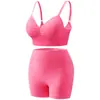 Conjunto de Ropa Interior Hermoso de Nuevo Estilo para Mujer Sin Aros, Push-Up, Apretado al Pecho, Sujetador de Copa Fija, Calzones tipo Boxer, Conjunto de Dos Piezas al por Mayor