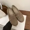 Versión Coreana 2026 de los Nuevos y Modernos Zapatos de Pescador para Mujer, Mocasines de Paja Planos sin Cordones