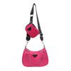 Nova Bolsa Pequena, Bolsa Transversal Multifuncional de Nylon, Bolsa Feminina, Bolsa de Ombro com Corrente de Textura de Nicho High-End