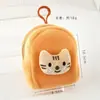 Lindo Gatito y Pez Peluche Monedero Estudiantil Mini Billetera Llave Bolsa de Almacenamiento de Miscelánea Corazón de Niña Bolsa para Audífonos