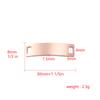 Venta caliente transfronteriza espejo acero inoxidable doble agujero rectangular curvo accesorios para joyería DIY conectores de pulsera curvos colgantes de marca