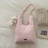Bolsas Populares Acolchadas de Algodón para Otoño e Invierno Transfronterizas 2026 Nuevo Bolso de Hombro de Gran Capacidad para Viajes Diarios Bolso de Mano Simple Tipo Cubo