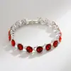 Pulseira de Alta Qualidade Pulseira de Cristal Azul Pulseira Europeia e Americana Acessível Luxo Elegante Estilo Frio Pulseira de Liga Leve Feminina Fábrica Atacado
