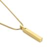 Moda Estilo Ins para Hombre Colgante Largo de Acero Inoxidable con Espejo Collar Largo Liso con Cadena de Serpiente Cadena Retorcida