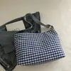 Bolsa Bucket Quadrada Fofa Estilo Coreano para Mulheres 2025 Nova Bolsa de Lona de Grande Capacidade Bolsa de Ombro Fresca e Fashion para o Dia a Dia