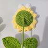 Buquê de flores de girassol de coelho tecido à mão, haste dobrável, próspero, fio Tang, decoração de casa, buquê acabado