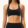 Chaleco Deportivo Ajustado de Tela Cepillada en Color de Contraste con Almohadillas Extraíbles en el Pecho, Transpirable, Cómodo, de Secado Rápido, Ropa de Yoga, Top de Fitness 4539