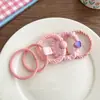 Elástico de Cabelo Cor Café com Leite para Meninas 2026 Novo Estilo Simples Durável Faixa de Cabelo Alta Elasticidade Não Danifica o Cabelo Elástico Acessório de Cabelo