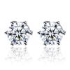 Brincos de Zircônia de Seis Garras Simples Rápidos para Mão no TikTok Brincos Hexagonais de Moda Feminina Brincos Artísticos Distintivos Estilo Coreano Simples