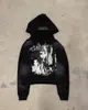 Sudadera de Estilo Americano al Por Mayor Europeo y Americano Estampada Oscura Manga Larga Jersey con Capucha Chaqueta Retro Tendencia Urbana