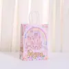 Bolsa Tote Estampada Castelo de Princesa Sacola para Embalagem de Presente de Festa Sacola de Compras de Shopping Sacola de Compras Comércio Exterior Atacado Sacola de Papel Kraft