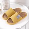 Chinelo de Linho Masculino, Respirável e Absorvente de Suor, Verão Interior Casa, Idosos, Antiderrapante, Chinelos Domésticos de Algodão e Linho para Quatro Estações para Mulheres
