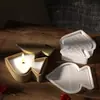 Poppy Yeso Cemento Pala Negra un Corazón Doble Caja de Almacenamiento Apilable Molde de Silicona Molde para Taza de Vela de Aromaterapia