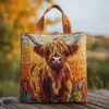 2026 Nueva Serie Transfronteriza de Vacas Vaca Estampado Digital Bolso de Hombro Acolchado de Moda