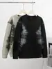Moletom Acu Masculino com Estampa Tie-Dye em Tinta para Homens, Novo Estilo Outono e Inverno 2026, Marca Trendy Casual Personalizado com Gola Redonda.