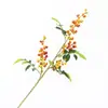 Fonte Transfronteiriça Flor de Quatro Folhas Fruta Vermelha Decoração Europeia para Casa Árvore de Natal Arranjo de Flores de Espuma Flor Artificial Fruta da Sorte