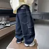 Jeans Versátiles de Trabajo para Niños, Pantalones Casuales Estilosos Versión Coreana Nuevos para Primavera y Otoño 2026, Pantalones Largos para Niños Pequeños