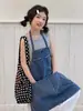 Macacão Jeans Feminino Hua Yu Xun 2026 Verão Novo Estilo Coreano Design de Nicho Estilo Alcinha com Avental Tendência