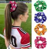Goma para el pelo con estampado de fútbol nuevo transfronterizo para mujer, tamaño grande, alta elasticidad, accesorio para el pelo de la Copa del Mundo