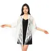 2025 Novo Xale de Renda para Verão Triângulo Vazado Lenço Europeu e Americano Retrô Lenço com Franjas Xale para Foto de Vestido Feminino