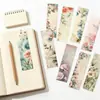 Marcadores de página florais, etiquetas de notas para estudantes ins, clipes de página decorativos, materiais para diário DIY, papel cartão, pequenos cartões de presente