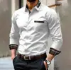 Bestseller de comercio electrónico transfronterizo: camisas de manga larga nuevas para hombre para primavera y otoño, adecuadas para negocios, para ir al trabajo y para uso casual