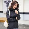Jaqueta curta feminina de comércio exterior transfronteiriço primavera e outono para todos os jogos estilo coreano slim-fit reto com capuz casual jaqueta simples jaqueta