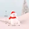 Paisagem miniatura de boneco de neve de Natal, arranjo em vaso com cena de neve, pequenas peças decorativas, pingente de chaveiro Papai Noel, presentes de resina, atacado