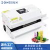 ZONESUN máquina selladora de rodillos pequeña temperatura autorregulable y regulación de velocidad máquina de embalaje sellado continuo bolsa de papel kraft aluminio