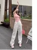 Jeans Blancos para Mujer, Otoño 2025 Nuevos de Cintura Alta Adelgazantes Rectos Sueltos Petite de Largo Completo Pantalones de Pierna Ancha