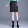 Falda de Mujer de Moda a Cuadros Corte A Ajustada a la Cadera 2025 Otoño e Invierno Nueva Falda Lápiz Recta para Uso Profesional