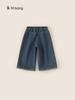 Pantalones de Forro Polar de una Pieza para Niñas Bangxuan, Pantalones Anchos de Moda y Tendencia para Niños, Nuevos Pantalones Elegantes de Invierno para Bebé