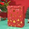 Bolsas de Regalo Navideñas Transfronterizas Estampadas en Oro, Bolsas de Regalo para Compras, Bolsas de Souvenir, Bolsas de Papel Blanco para Dulces de Halloween