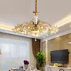 Candelabro de cobre estilo europeo, luz principal para sala de estar, luz de comedor dúplex de lujo americano, luz para estudio y dormitorio, accesorios de iluminación de Zhongshan