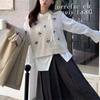 Chaleco Tejido Gouhua Hecho a Mano Chic Estilo Coreano para Mujer Otoño e Invierno 2024 Apilado Nuevo Suave Ceroso Sin Mangas