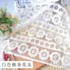 Tela de Encaje de Malla Blanca Cortina Tela de Fondo para Fotos de Boda Mesa de Comedor Vestido Ropa