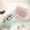 Nueva bolsa de cosméticos de gran capacidad, bolsa de viaje portátil, bolsa de lavado de moda de alto valor de color, bolsa de almacenamiento para productos de cuidado de la piel con lápiz labial, venta al por mayor