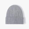 Gorro de Tricô Torcido para Mulheres, Outono e Inverno, Sem Aba, Para Uso Externo, Quente, Protege as Orelhas, Espesso, Casual, Versátil, Simples, Chapéu de Lã Masculino