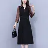 Vestido Slim Fit de Luxo Leve Redutor de Idade com Qualidade Garantida para Mulheres de Meia-Idade, Novo Estilo Outono/Inverno, Elegante e Emagrecedor Vestido para Mãe