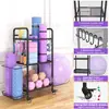 Esterilla de Yoga, Mancuerna, Rodillo de Espuma, Estante de Almacenamiento, Estante para Pesas con Ganchos, Almacenamiento de Equipo de Fitness, Gymstorage