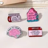 Broche Salud Mental Batería Social Baja Decoración Creativa para Bolso Estuche para Bolígrafos Hebilla de Cinturón Aleación Goteo de Aceite Insignia Personalizada