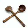 Conjunto de Espátula e Colher de Madeira para Asas de Frango Madeira Sólida Sem Tinta e Sem Cera Antiaderente de Madeira Cabo Longo Espátula de Cozinha Utensílios de Cozinha Atacado