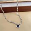 Collar de amor con circonitas irregulares de estilo japonés y coreano, estilo frío, dulce y moderno, cadena de clavícula de celebridades cibernéticas de moda.
