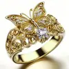 Anillo de Mariposa Estilo Hada de la Princesa del Palacio Cao Shi para Mujer, Popular en Xiaohongshu, Adecuado para Combinar con Vestidos, Anillo Estilo Lolita